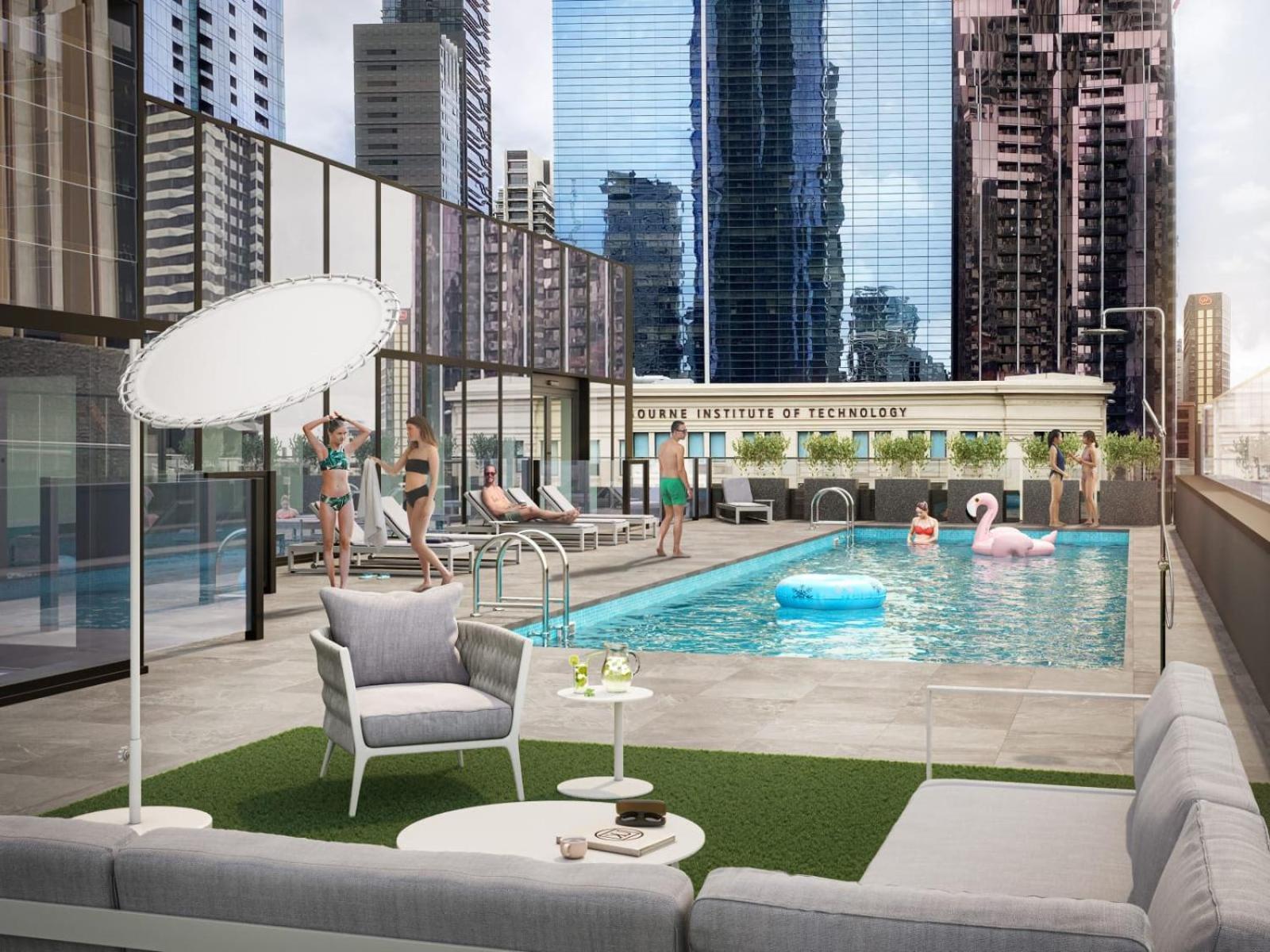Studio Apartments At Aurora Near Melbourne Port מראה חיצוני תמונה